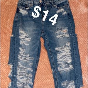 ripped american eagle jeans